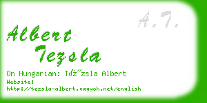 albert tezsla business card